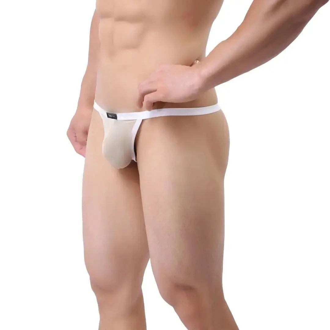 DomiGe DomiGe Silk Men's Low-Rise Thong Male T-Back Sleek T-Back for Man