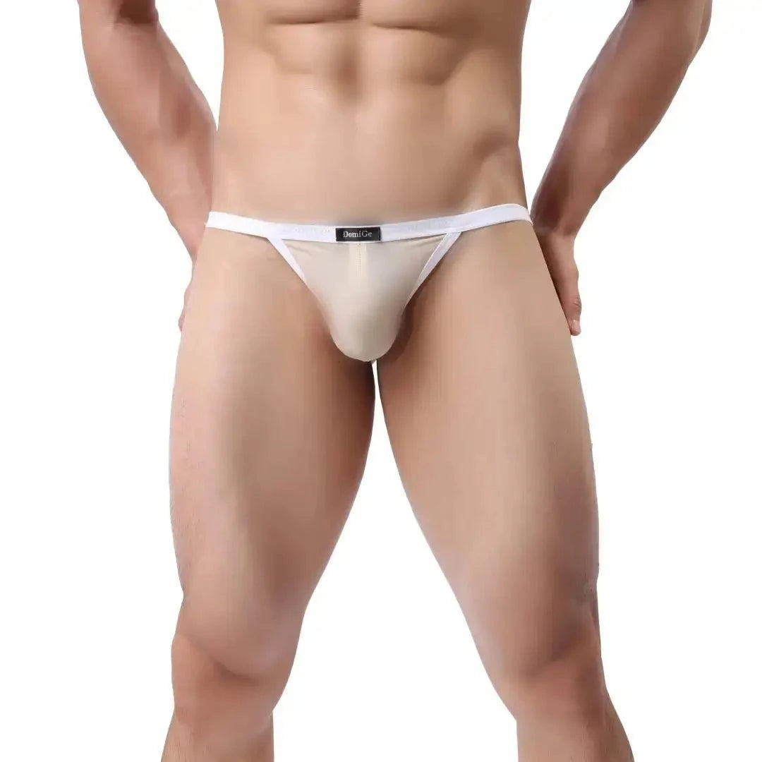 DomiGe DomiGe Silk Men's Low-Rise Thong Male T-Back Sleek T-Back for Man