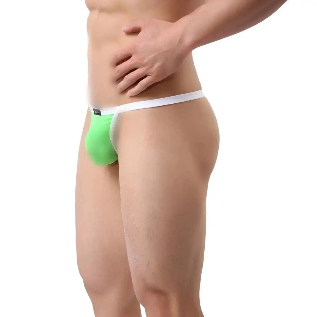 DomiGe DomiGe Silk Men's Low-Rise Thong Male T-Back Sleek T-Back for Man
