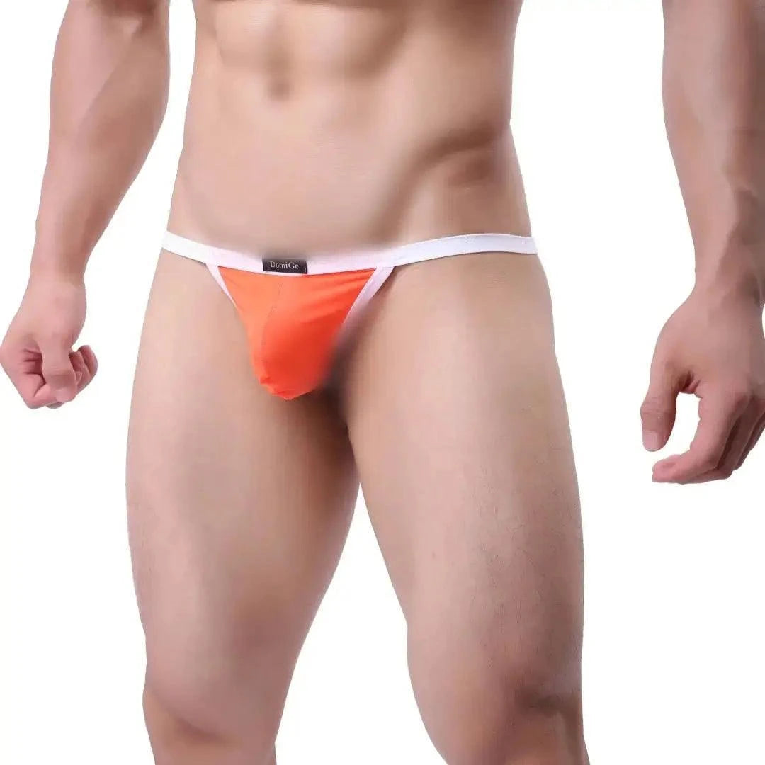 DomiGe DomiGe Silk Men's Low-Rise Thong Male T-Back Sleek T-Back for Man