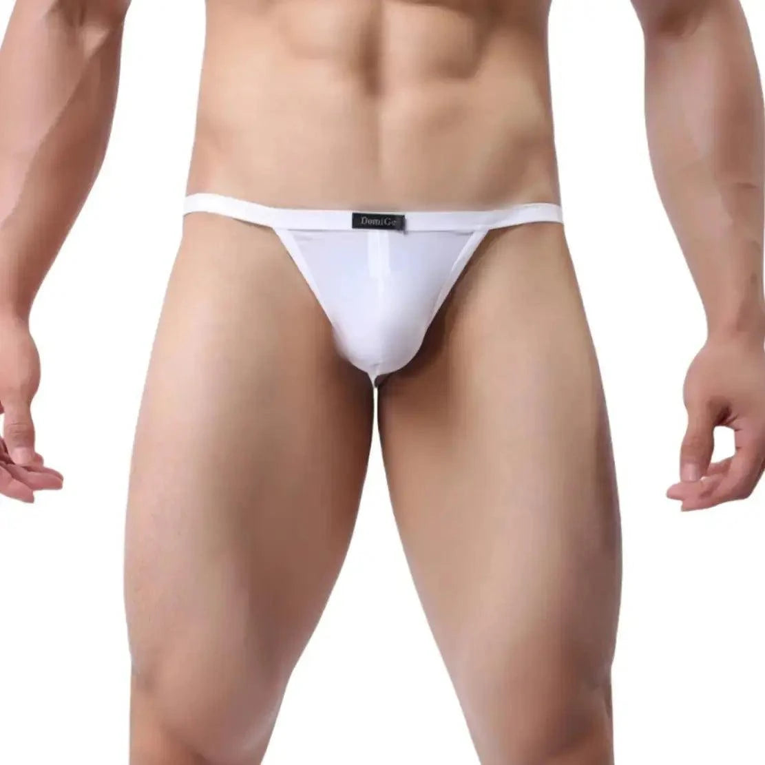 DomiGe DomiGe Silk Men's Low-Rise Thong Male T-Back Sleek T-Back for Man