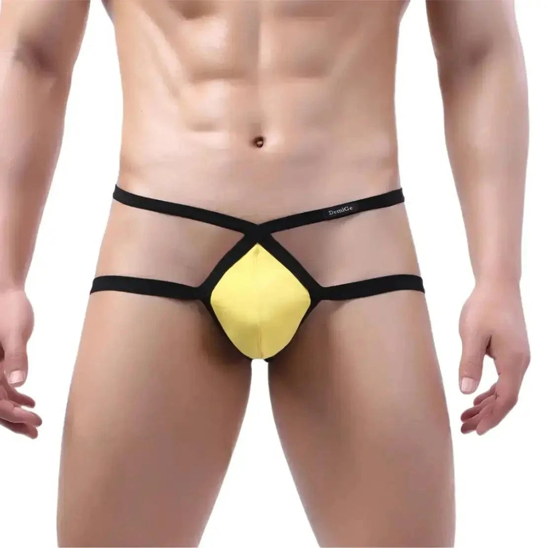 DomiGe DomiGe X-Shape Men's Jock Strap Thong with Cotton Lycra Blend Men's Underwear