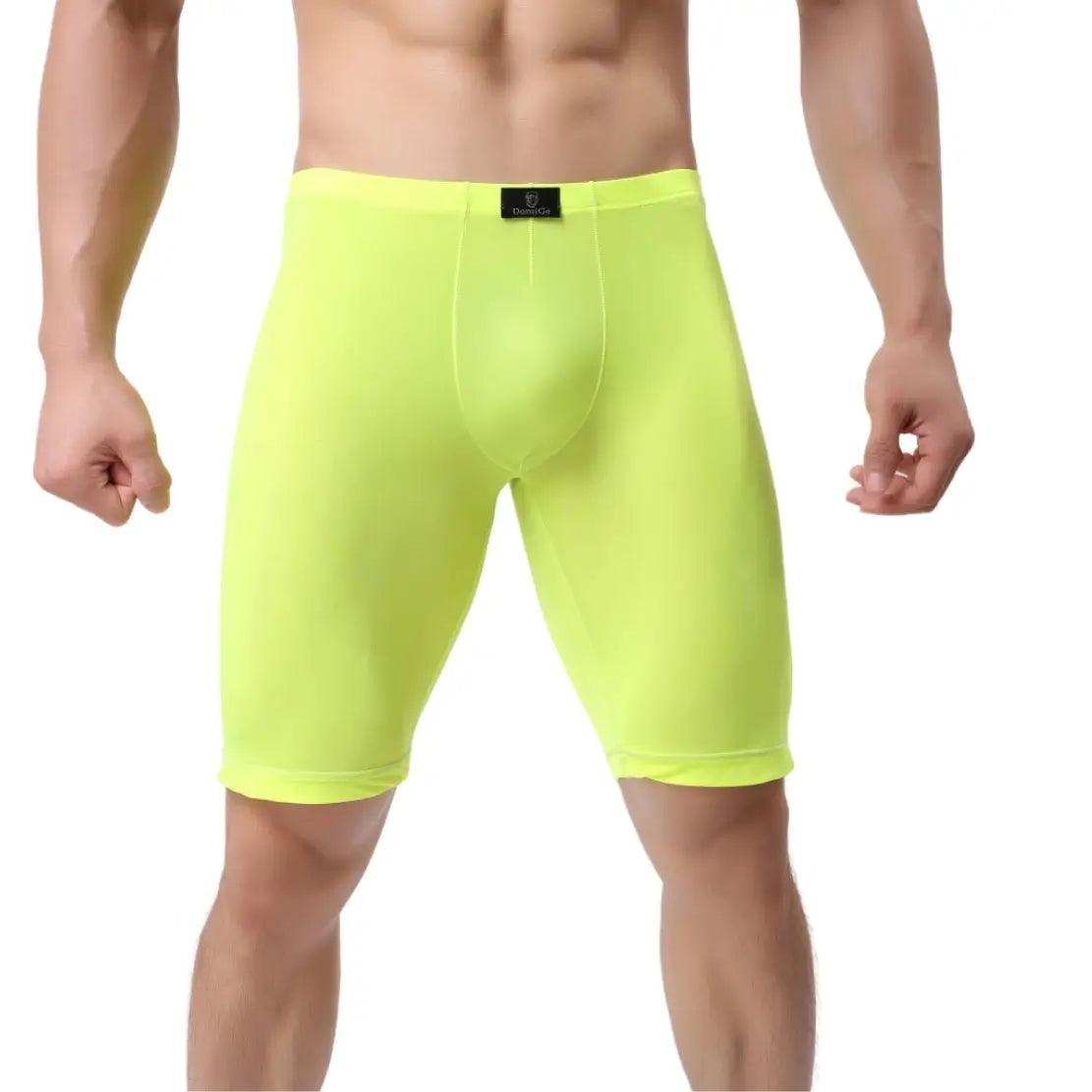 DomiGe Men's Compression Workout Shorts - High Performance Athletic Undies - His Inwear