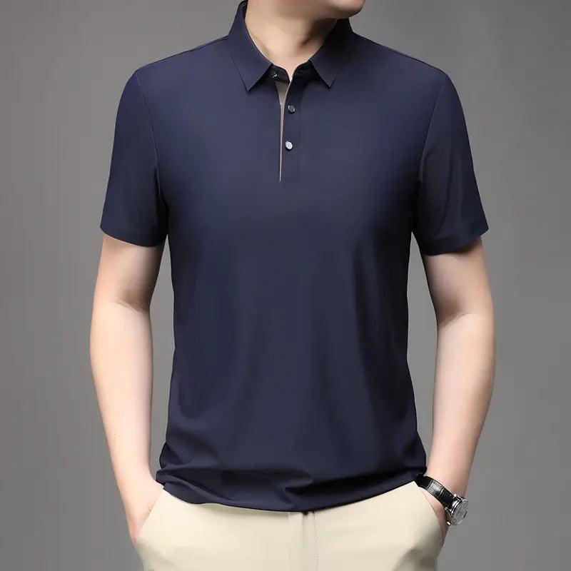 DomiGe Men's Polo Shirt - Stylish Summer Business Casual Short Sleeve Golf Shirt - His Inwear