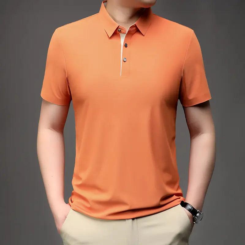 DomiGe Men's Polo Shirt - Stylish Summer Business Casual Short Sleeve Golf Shirt - His Inwear