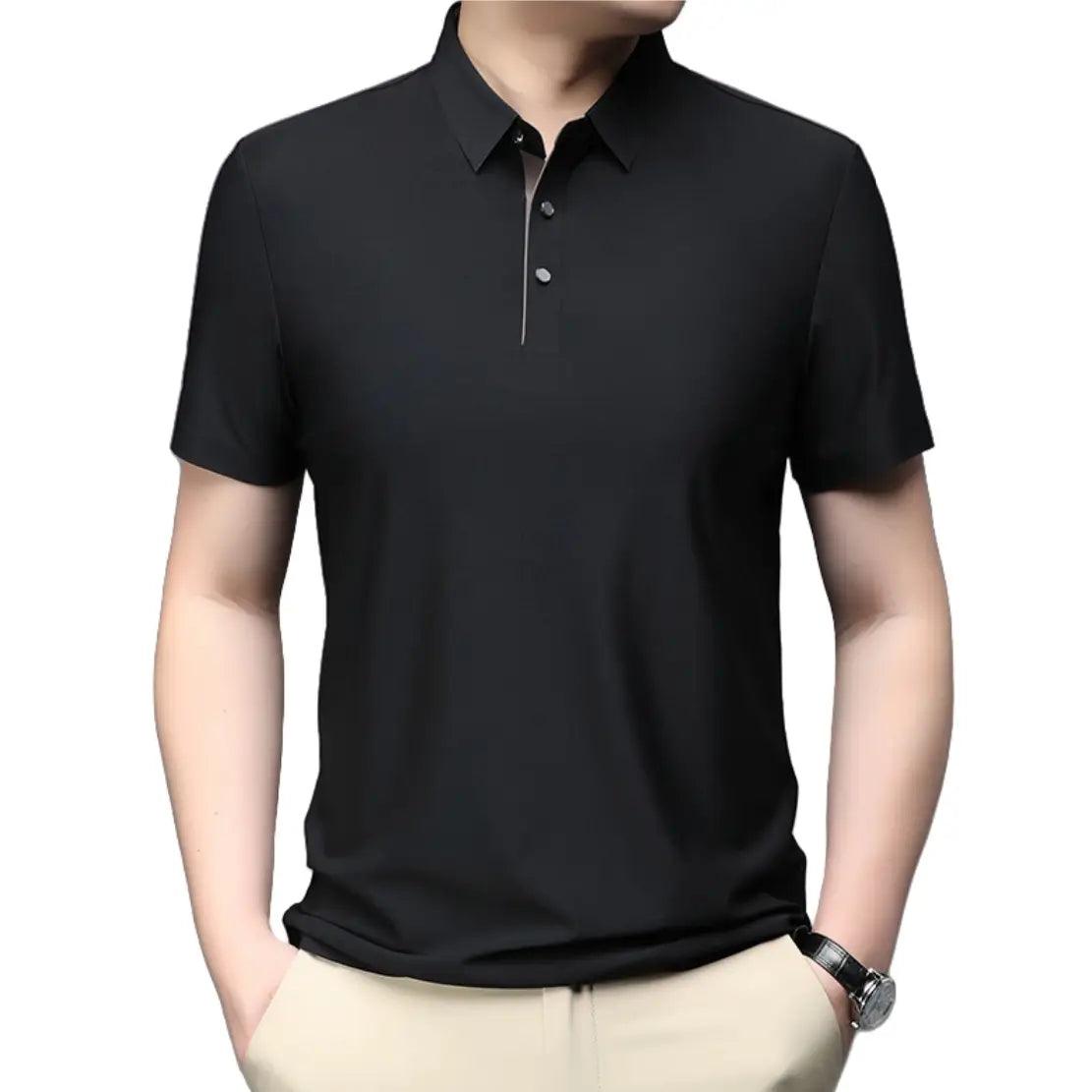 DomiGe Men's Polo Shirt - Stylish Summer Business Casual Short Sleeve Golf Shirt - His Inwear