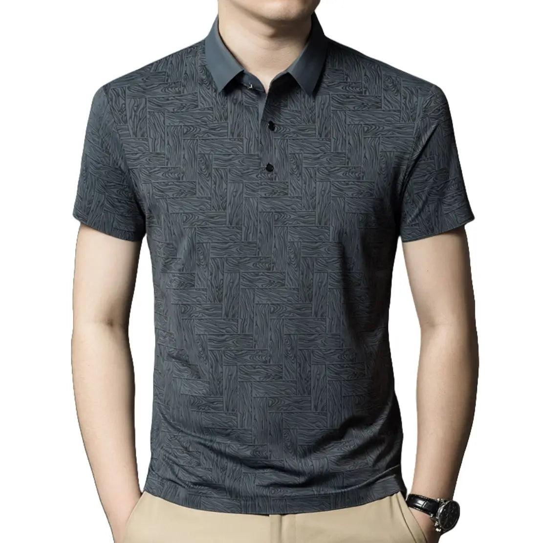 DomiGe Men's Polo Shirt Summer Thin Breathable Tops - His Inwear