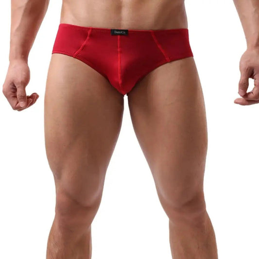 DomiGe Men's Red Low-Rise Briefs Undergarment for Male - His Inwear