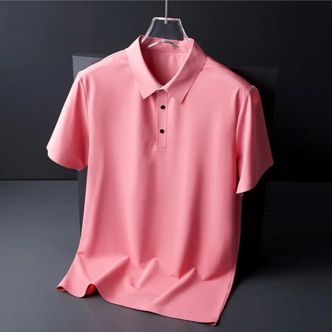 DomiGe Men's Summer Ice Silk Polo Shirt - Business Golf Shirt - His Inwear