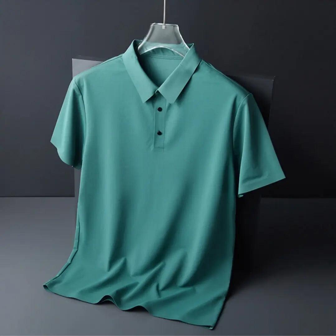 DomiGe Men's Summer Ice Silk Polo Shirt - Business Golf Shirt - His Inwear