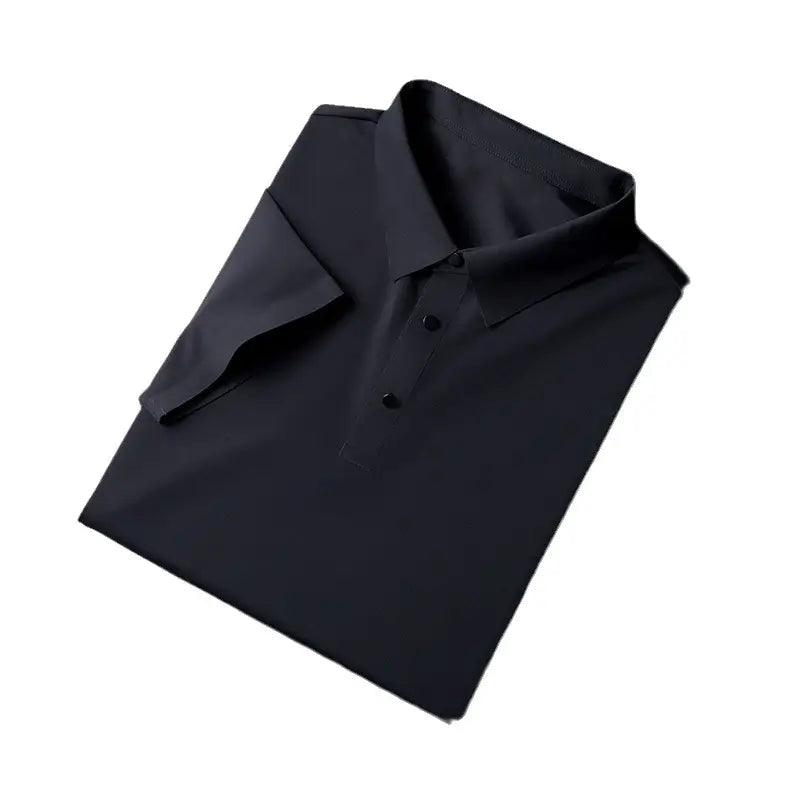 DomiGe Men's Summer Ice Silk Polo Shirt - Business Golf Shirt - His Inwear