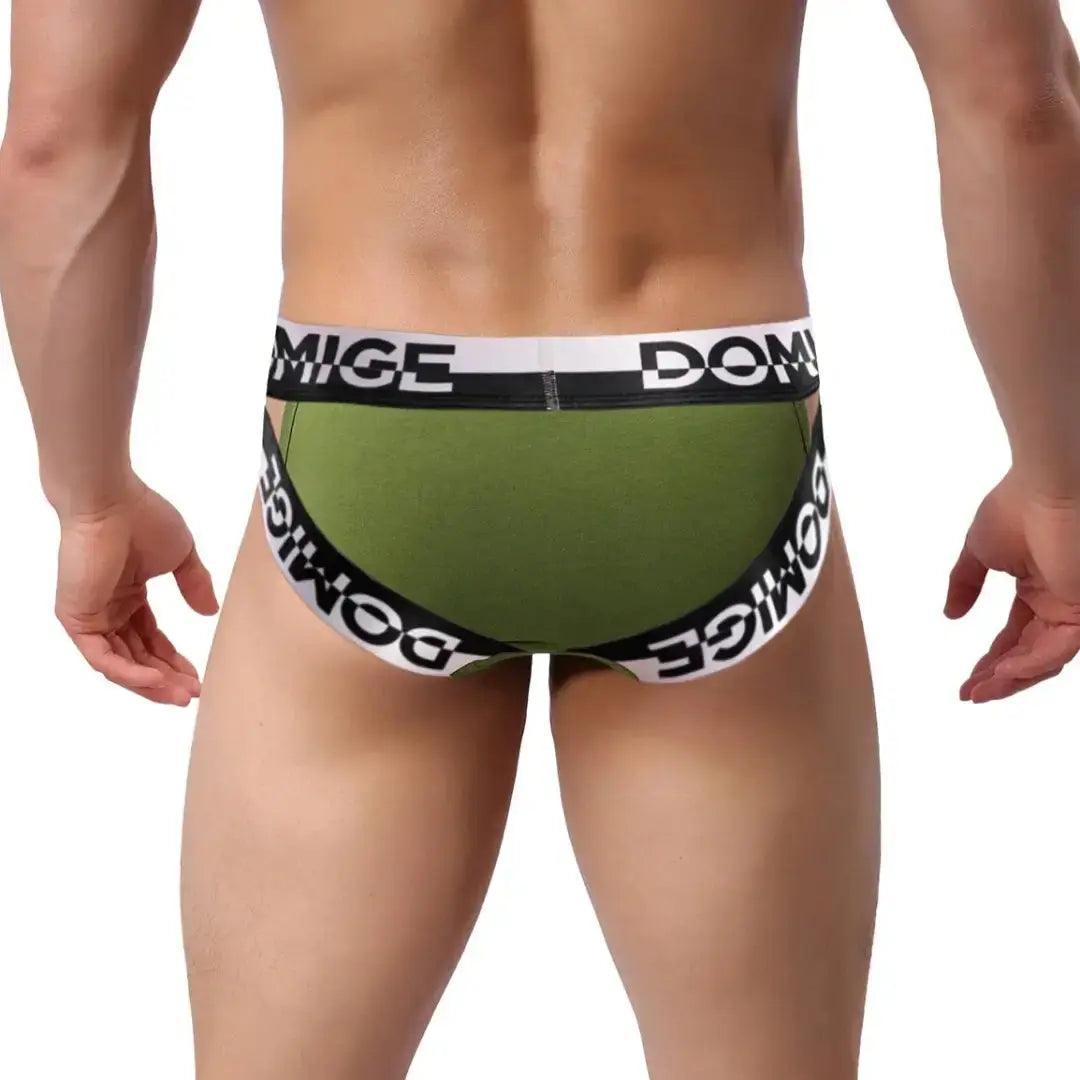 DomiGe Men's Underwear Briefs with Silver Logo Waistband - His Inwear