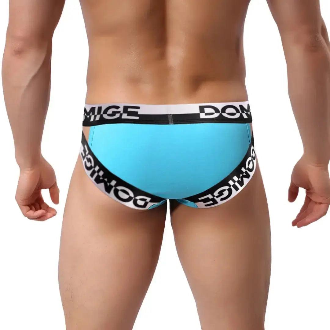 DomiGe Men's Underwear Briefs with Silver Logo Waistband - His Inwear