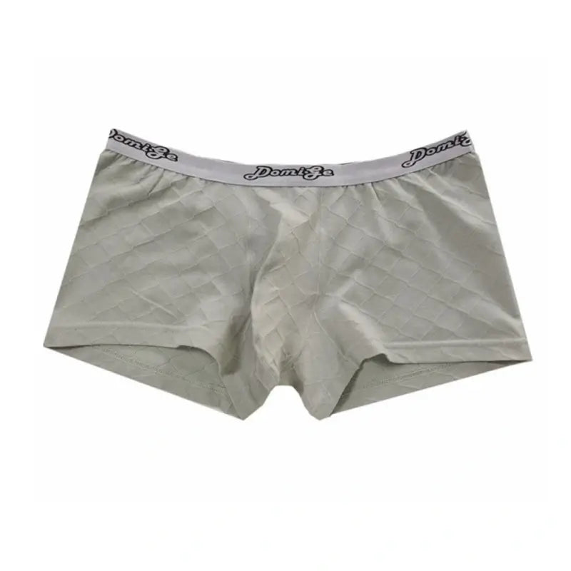 DomiGe Men's Underwear DomiGe Low-Rise Boxer Brief | 3D Pouch | Cotton-Spandex | Up to 4XL Gray Flat