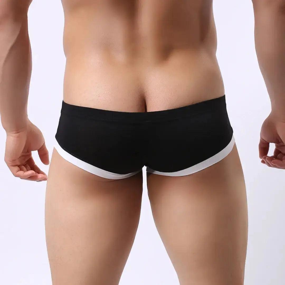 DomiGe Men's Undies Low-Rise Trunks with U-Pouch and Seamless Rear Design - His Inwear