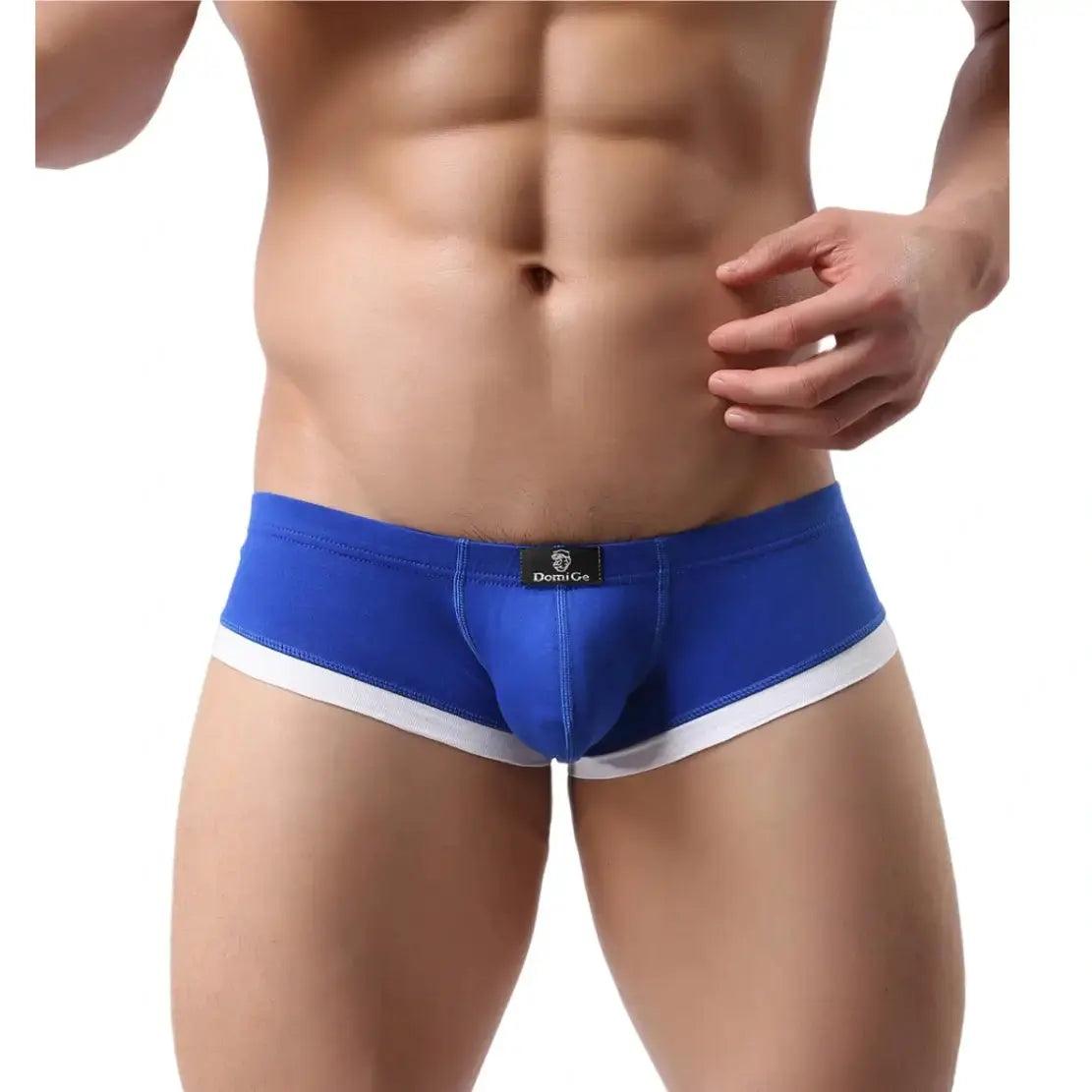 DomiGe Men's Undies Low-Rise Trunks with U-Pouch and Seamless Rear Design - His Inwear