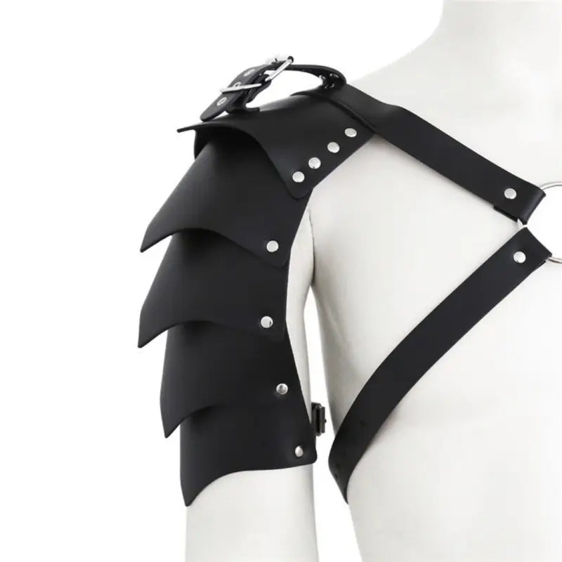 DomiGe Pauldron Harness for Men | Adjustable PU Leather Armor