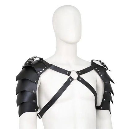 DomiGe Pauldron Harness for Men | Adjustable PU Leather Armor