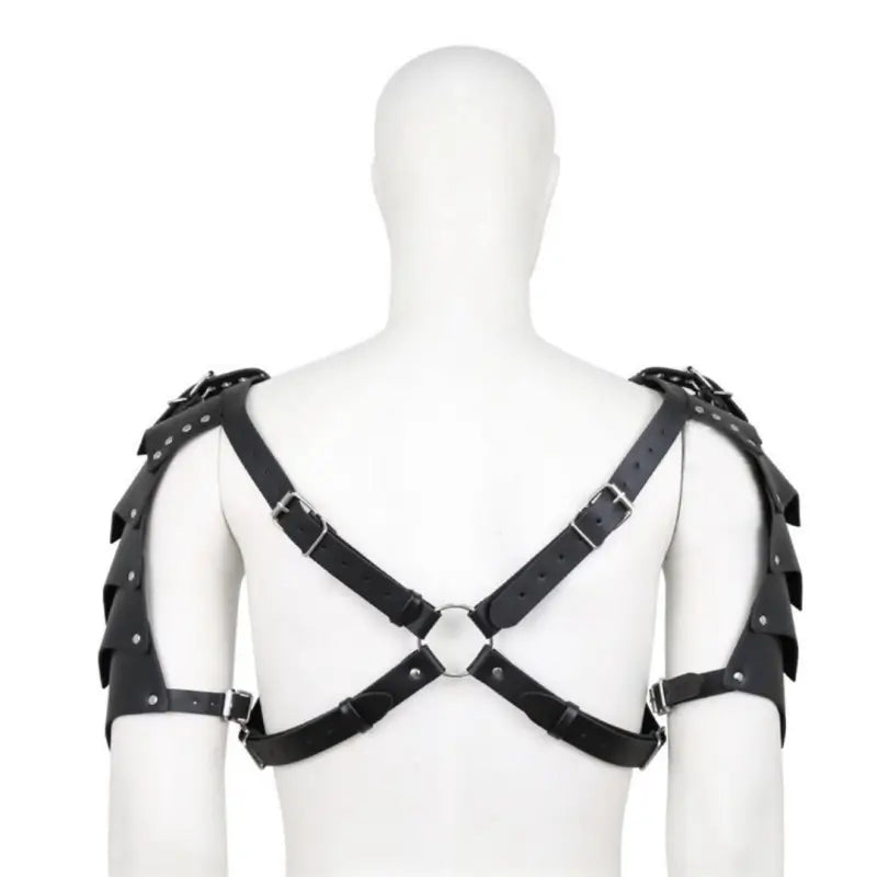 DomiGe Pauldron Harness for Men | Adjustable PU Leather Armor