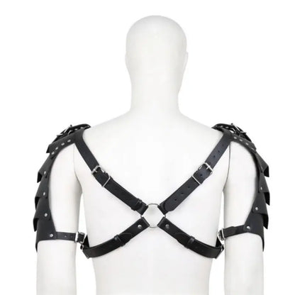 DomiGe Pauldron Harness for Men | Adjustable PU Leather Armor