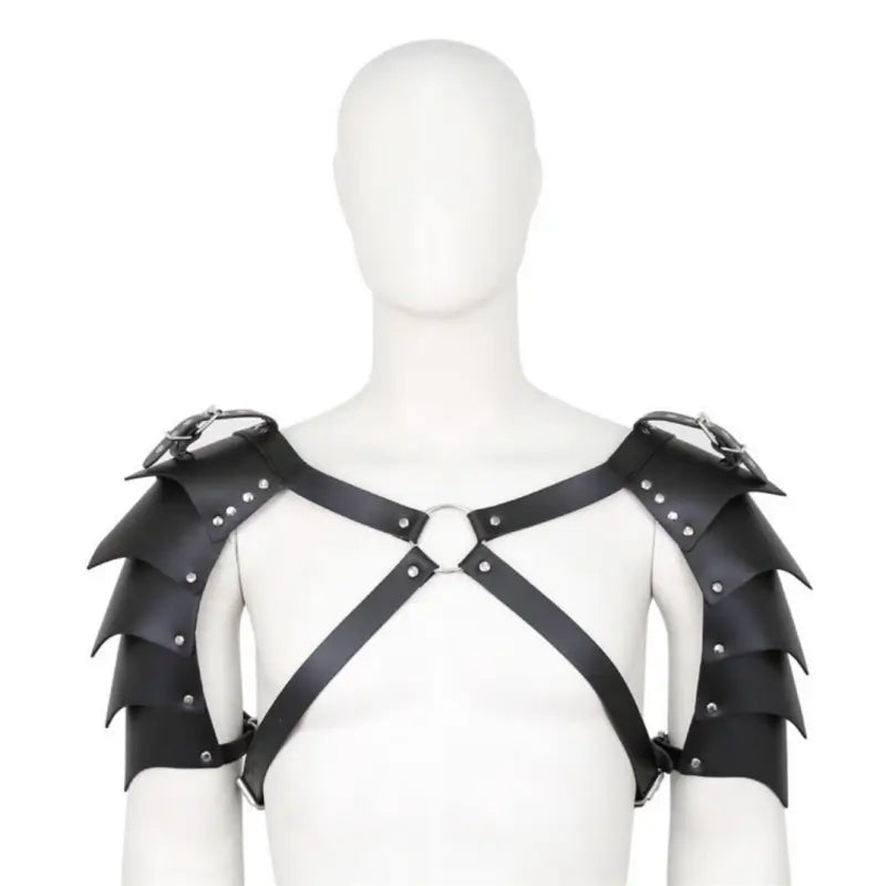DomiGe Pauldron Harness for Men | Adjustable PU Leather Armor