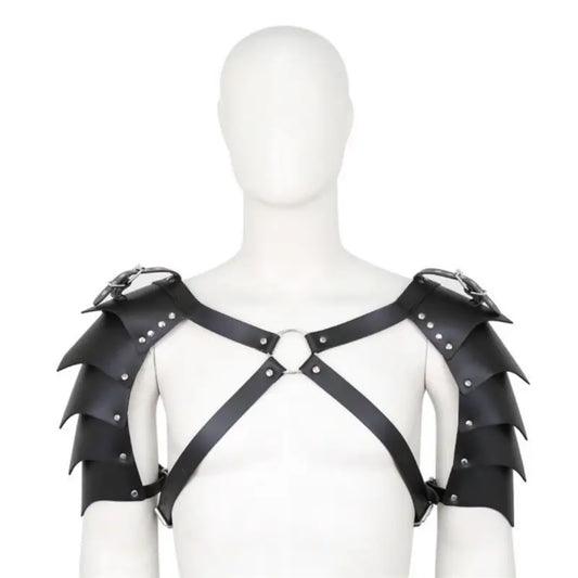 DomiGe Pauldron Harness for Men | Adjustable PU Leather Armor