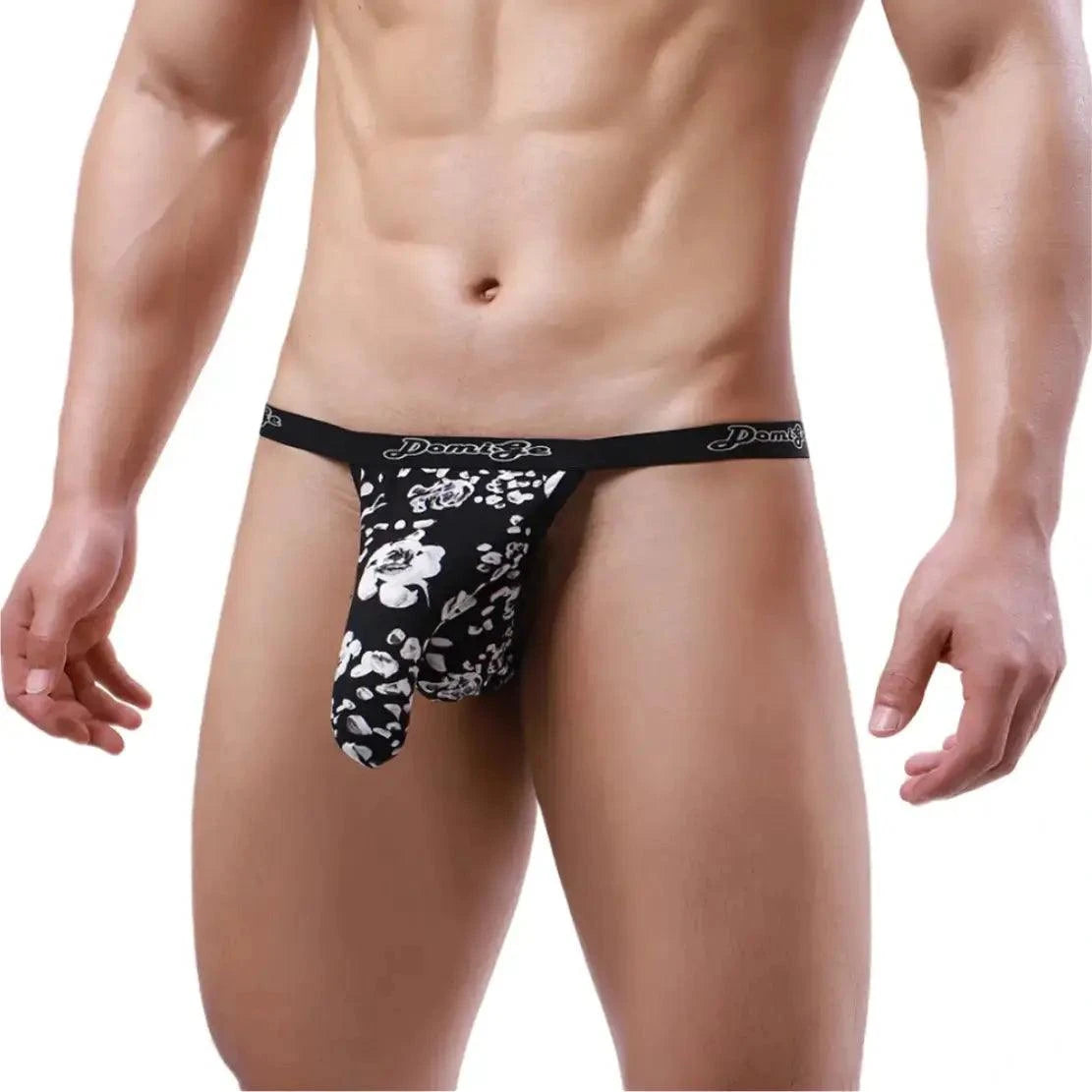 DomiGe Premium Cock Socks: T-Back Thong with Elephant Nose Design