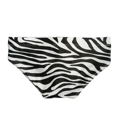 DomiGe zebra print swim briefs — product detail	