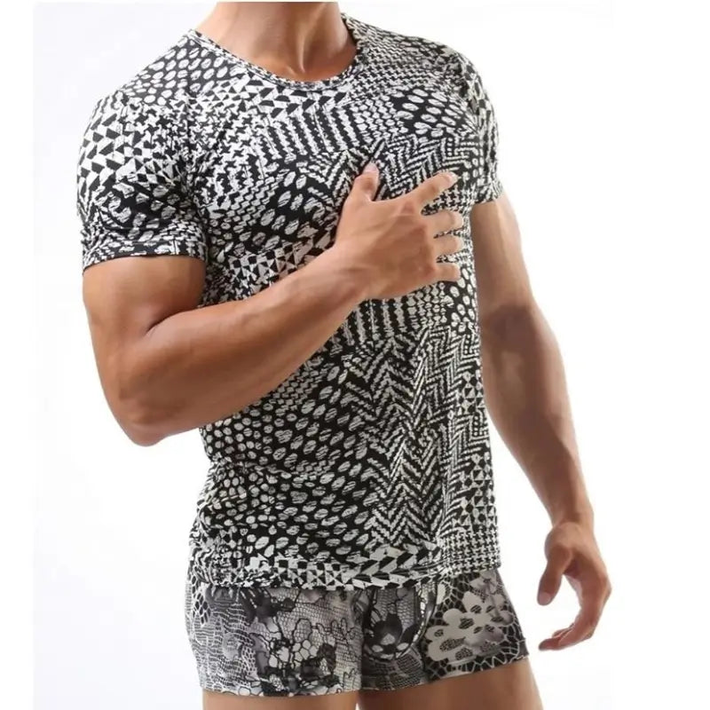 Dominik Dominik Classic Short Sleeve Crew Neck Undershirt for Men
