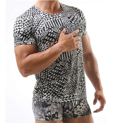 Dominik Dominik Classic Short Sleeve Crew Neck Undershirt for Men