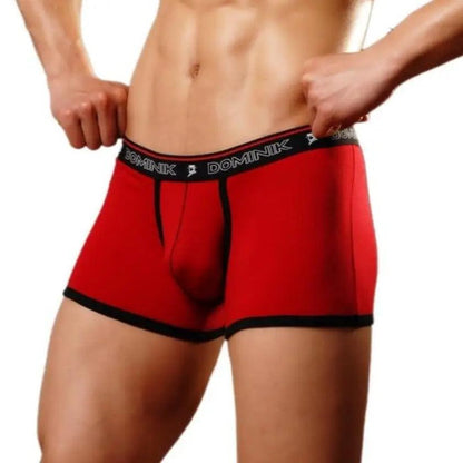Dominik Dominik Men's Red Mid-Rise Modal Boxer Briefs Underwear