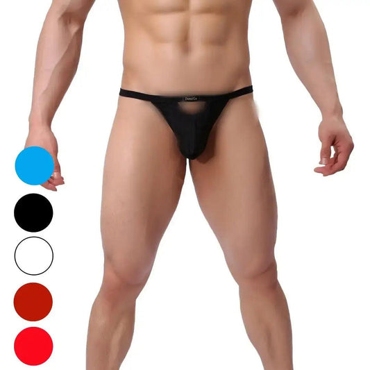 Men's Bamboo Fiber Thong with V-Cut Design T-Back - His Inwear