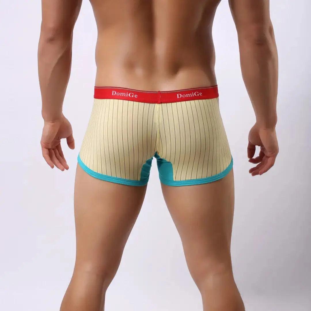 Men's Boxer Briefs: Ultimate Comfort with Ice Silk Technology and Cotton Blend Male Trunks - His Inwear