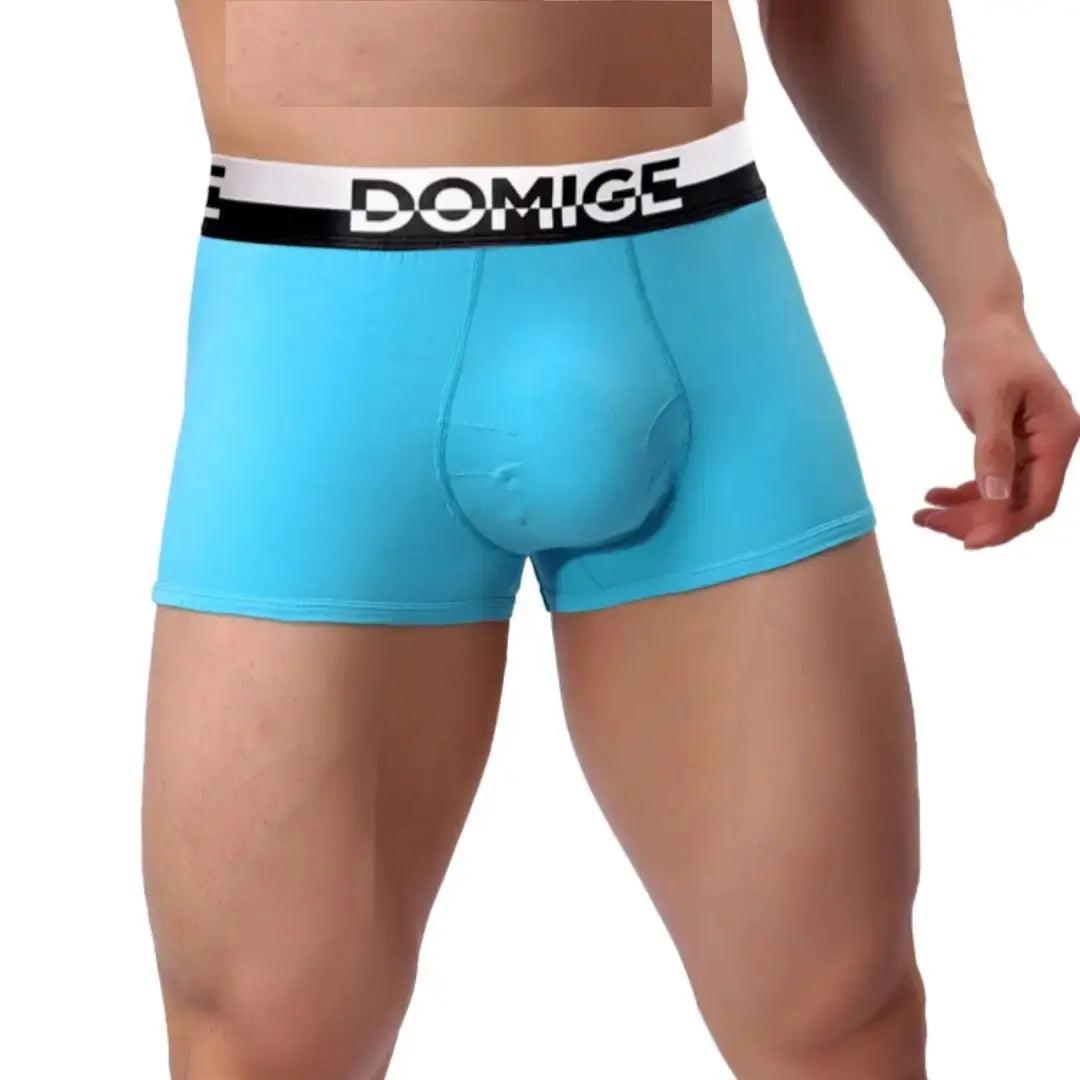 Men's Cotton Boxer Briefs with Silver Waistband and Turtle Shell Design Male Underwears - His Inwear