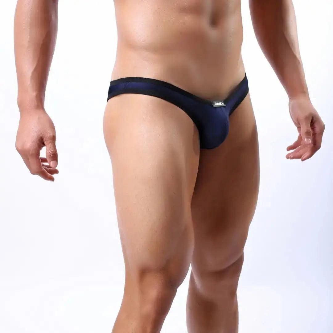 Men's Cotton Stretch Briefs with Contoured Pouch and Semi-Full Coverage Design Male Underwear - His Inwear