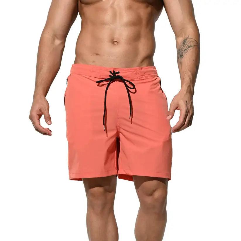 Men's Elastic Board Shorts Solid Swim & Sports Trunks - His Inwear