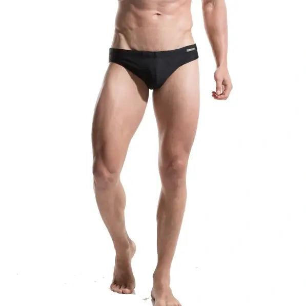 Men's Swim Briefs - Sexy Low Rise Quick Dry Swimwear with Convex Pad - His Inwear