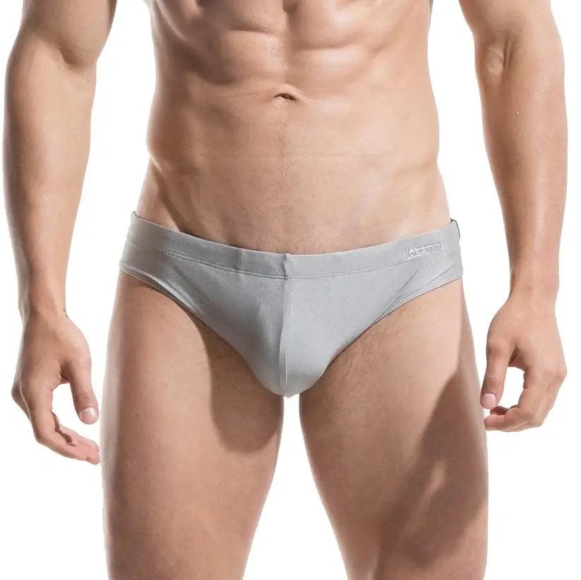 Men's Swim Briefs - Sexy Low Rise Quick Dry Swimwear with Convex Pad - His Inwear