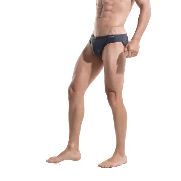 Men's Swim Briefs - Sexy Low Rise Quick Dry Swimwear with Convex Pad - His Inwear