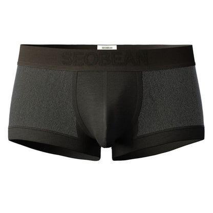 Seobean Men's Mesh Boxer Briefs - Breathable Semi-Transparent Underwear