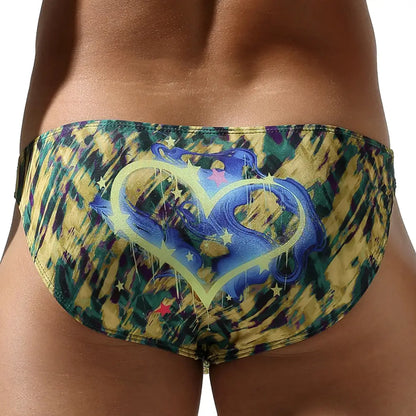 Seobean Seobean Camo Bikini Briefs - Low Rise, Stretch Men's Underwear 240102