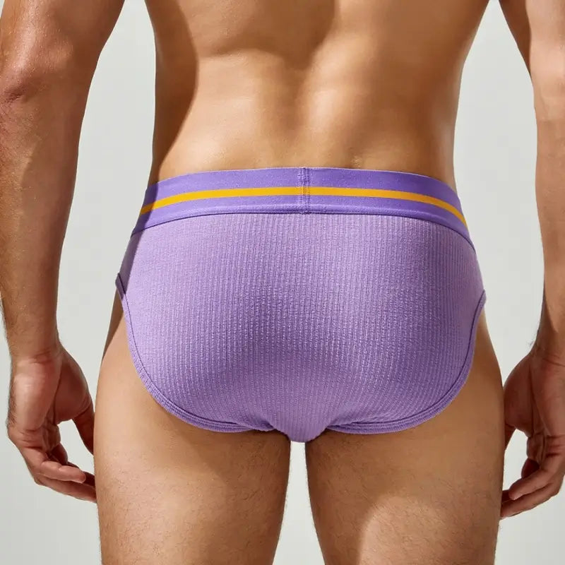 Seobean Seobean Low Rise Briefs - Ribbed Men's Underwear, Spicy Lavender 24103