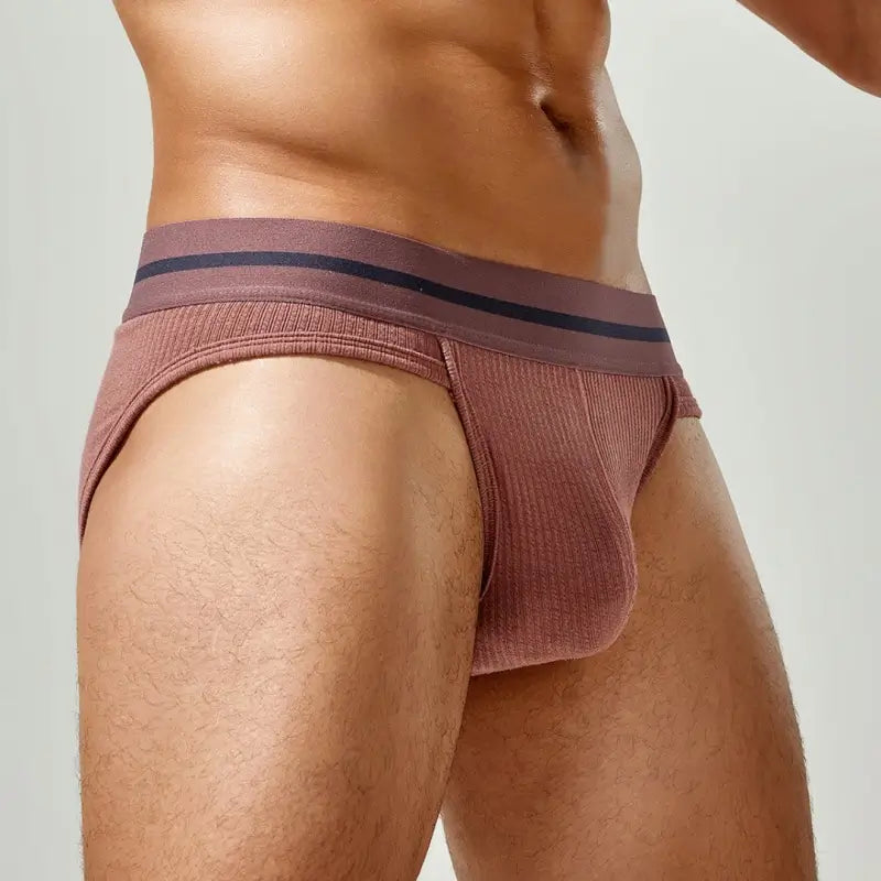 Seobean Seobean Low Rise Briefs - Ribbed Men's Underwear, Spicy Lavender 24103