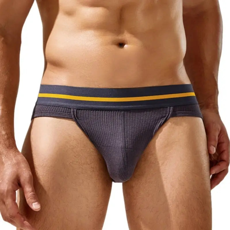 Seobean Seobean Low Rise Briefs - Ribbed Men's Underwear, Spicy Lavender 24103