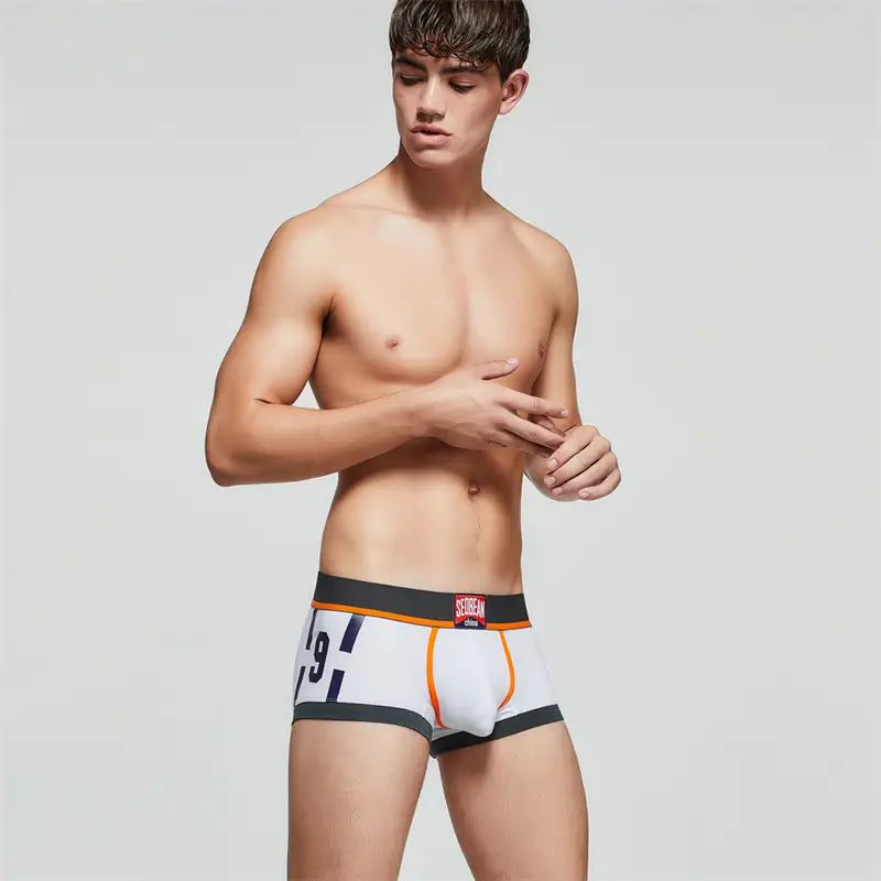 Seobean ‌Seobean Low-Rise Cotton Boxer Trunks - Stylish & Comfortable‌ 00202