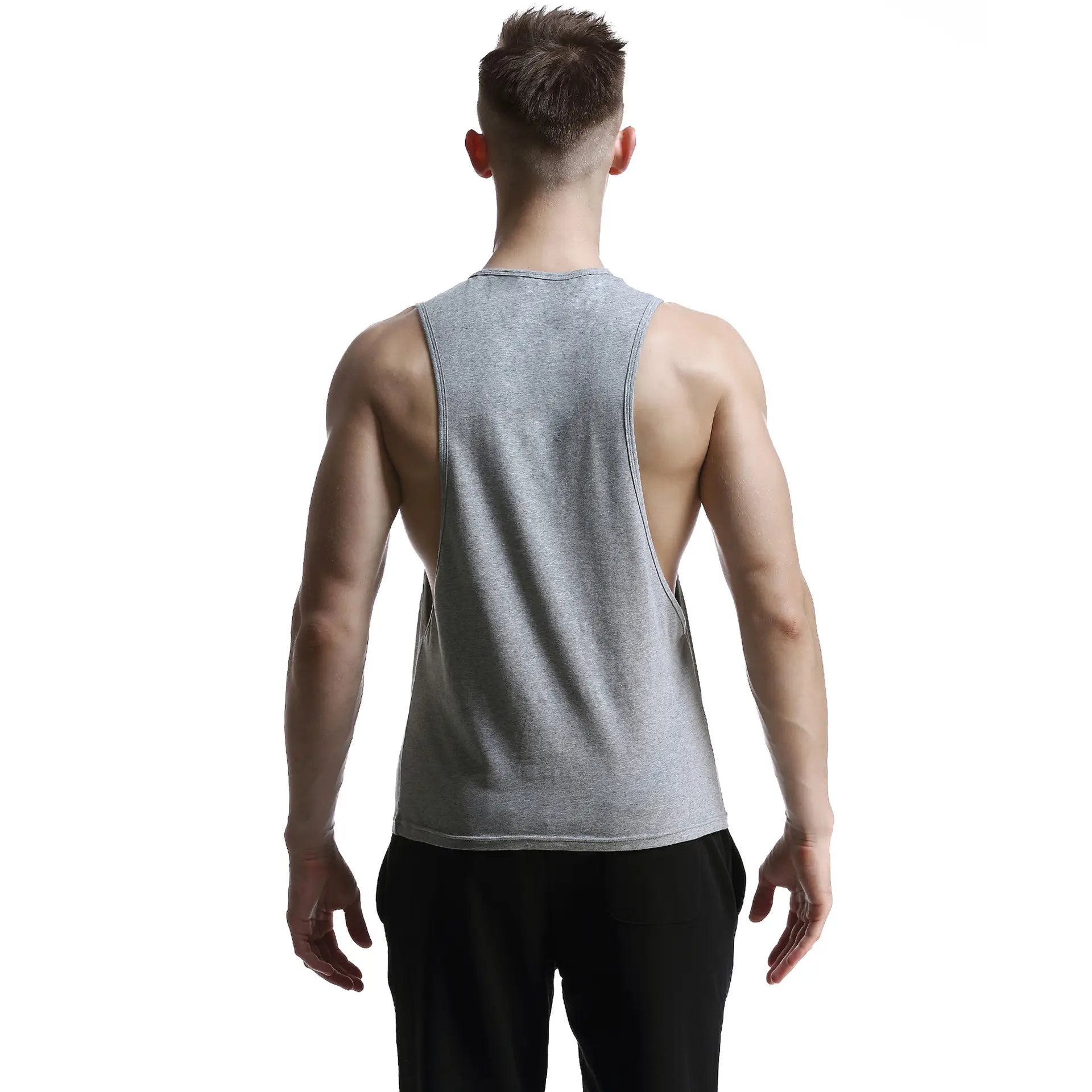 Seobean Seobean Men's 100% Cotton Graphic Tank Tops - Gym & Streetwear Muscle Vest 60702