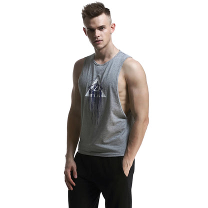 Seobean Seobean Men's 100% Cotton Graphic Tank Tops - Gym & Streetwear Muscle Vest 60702
