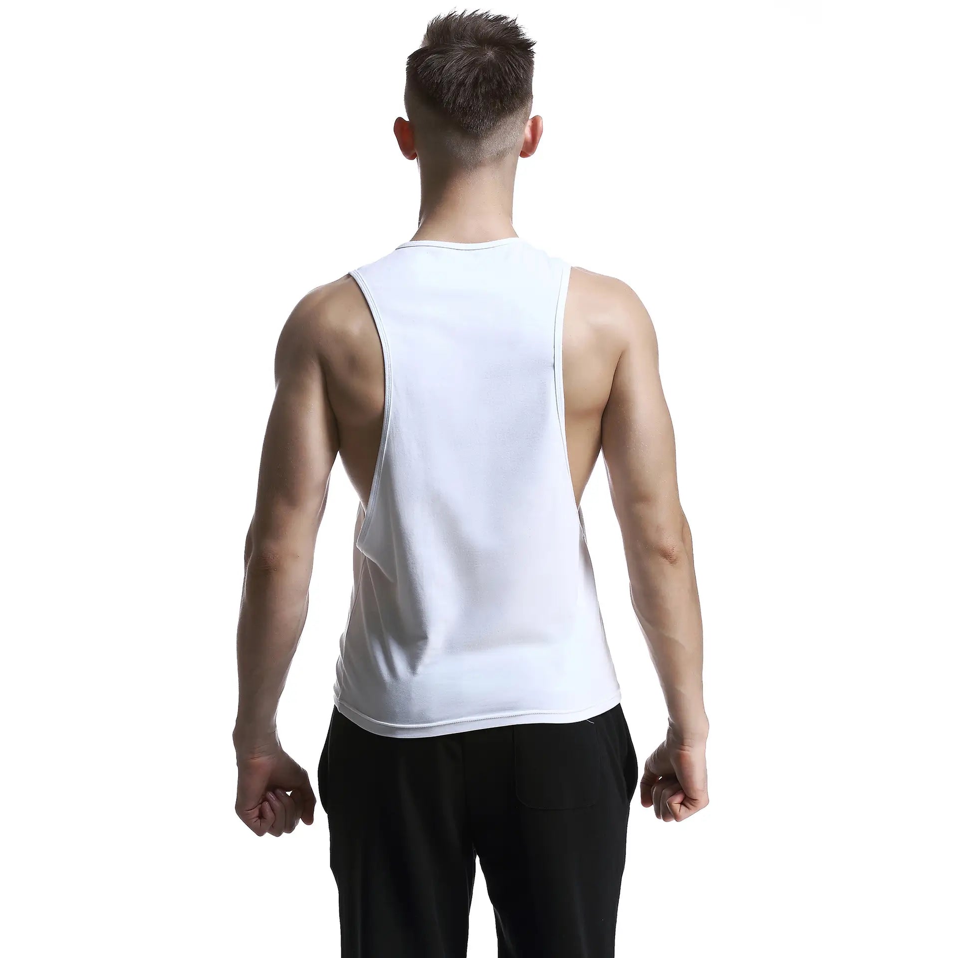 Seobean Seobean Men's 100% Cotton Graphic Tank Tops - Gym & Streetwear Muscle Vest 60702