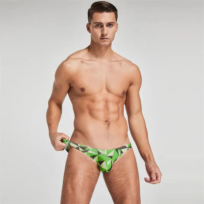 Seobean Seobean Men's Bikini Briefs - Sexy Low-Rise Color Geometric Underwear for Men 220101