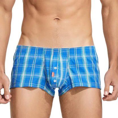 Seobean Seobean Men's Boxer Shorts Checkered Comfortable 100% Cotton Underwear 230506